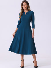 Lunavelle - Women’s A-Line Summer Midi Dress