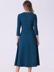 Lunavelle - Women’s A-Line Summer Midi Dress