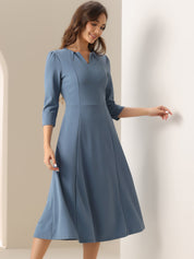 Lunavelle - Women’s A-Line Summer Midi Dress
