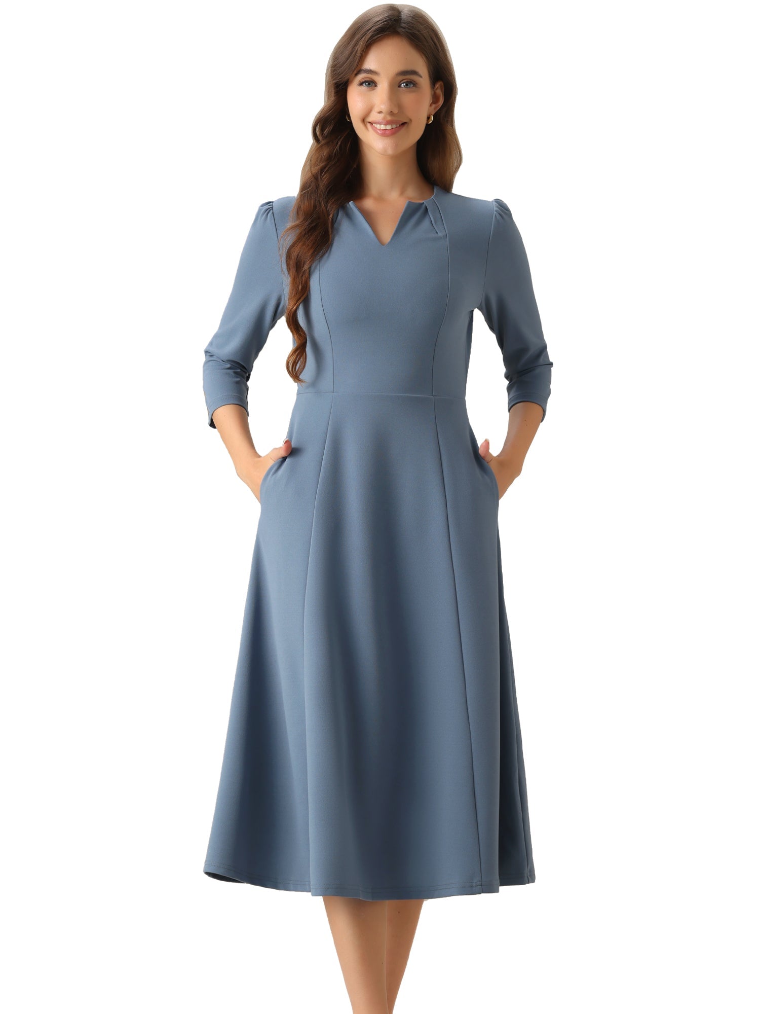 Lunavelle - Women’s A-Line Summer Midi Dress