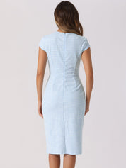 Velmora – Women’s Plaid Bodycon Work Dress