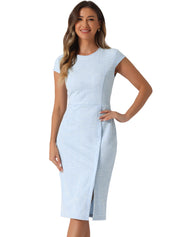 Velmora – Women’s Plaid Bodycon Work Dress