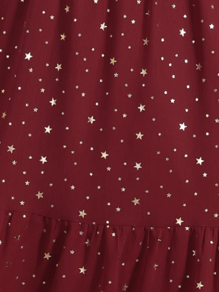 Stellara – Women’s Star Print A-Line Dress