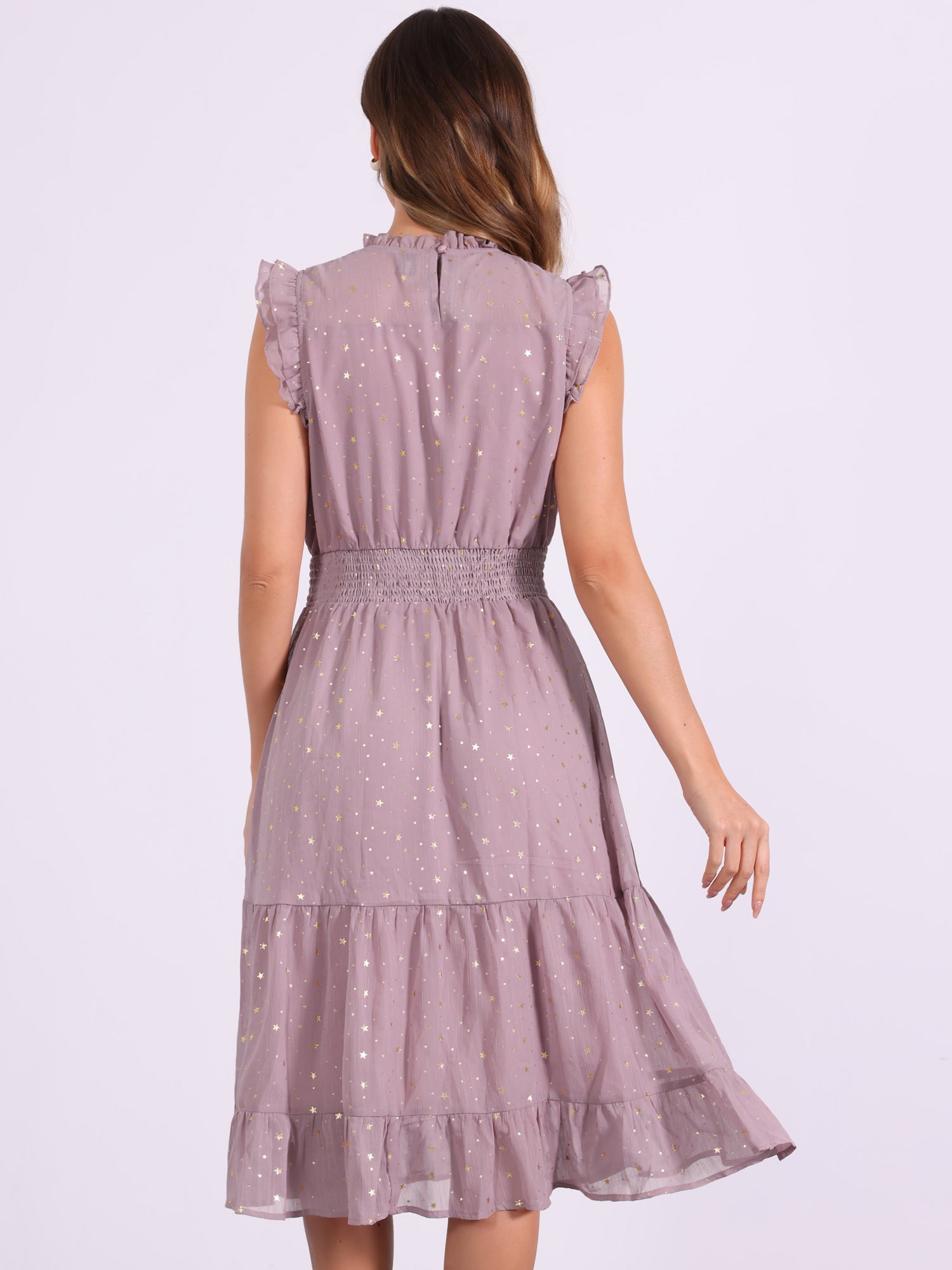 Stellara – Women’s Star Print A-Line Dress