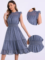 Stellara – Women’s Star Print A-Line Dress