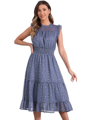 Stellara – Women’s Star Print A-Line Dress