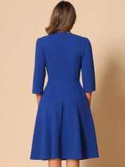 Seravelle - Women’s A-Line Work Midi Dress