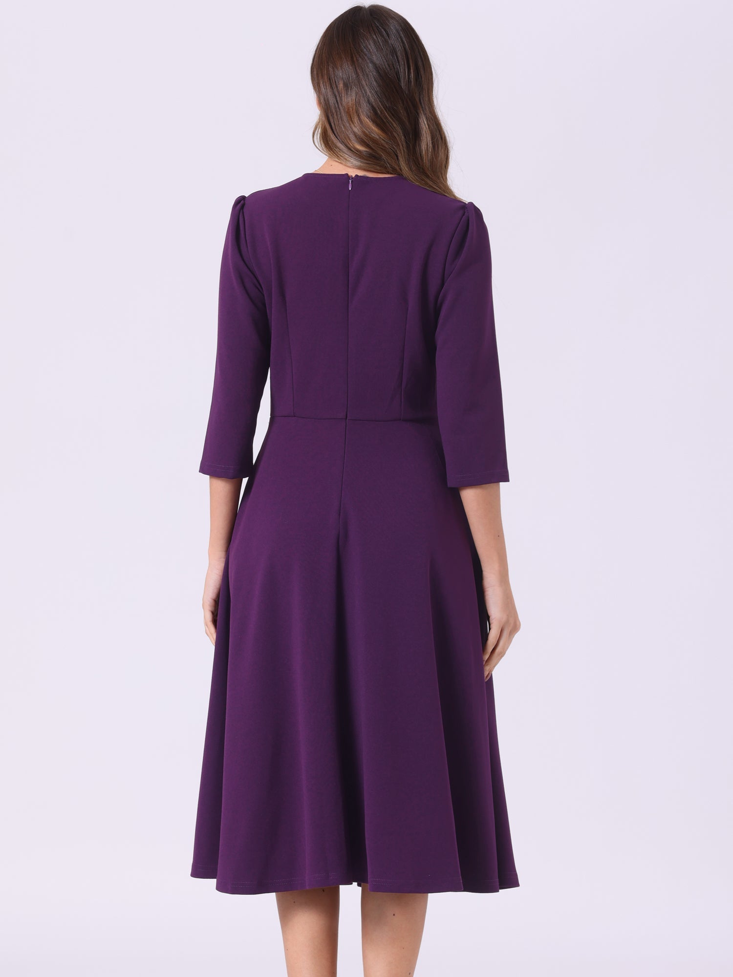 Seravelle - Women’s A-Line Work Midi Dress
