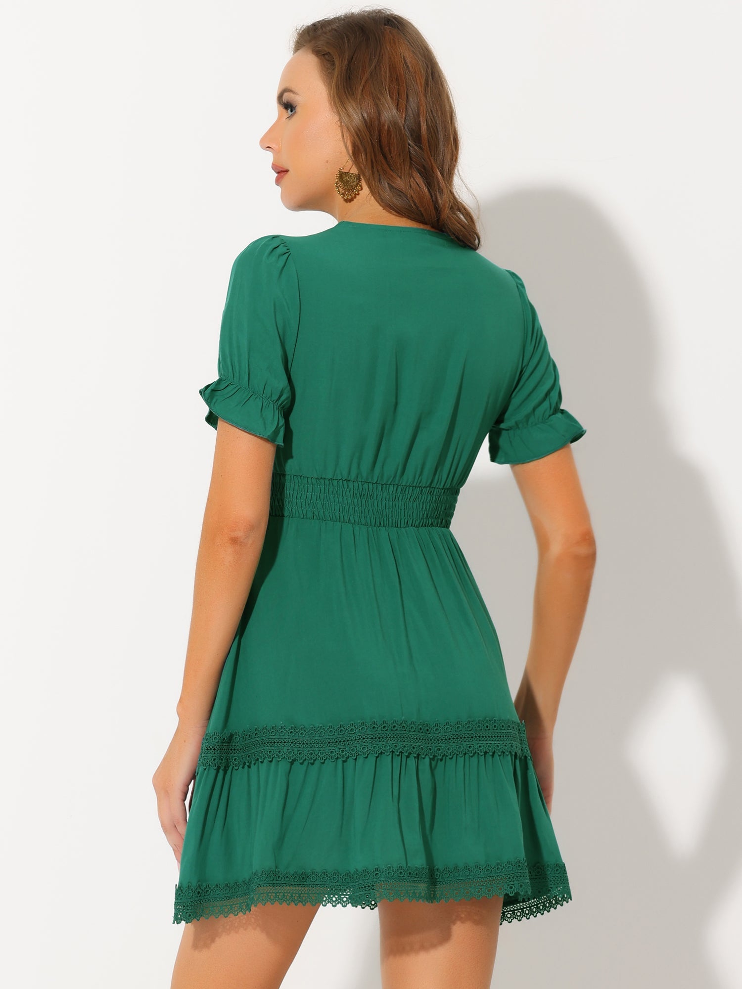 Solmira – Women’s Boho Puff Sleeve Tiered Dress