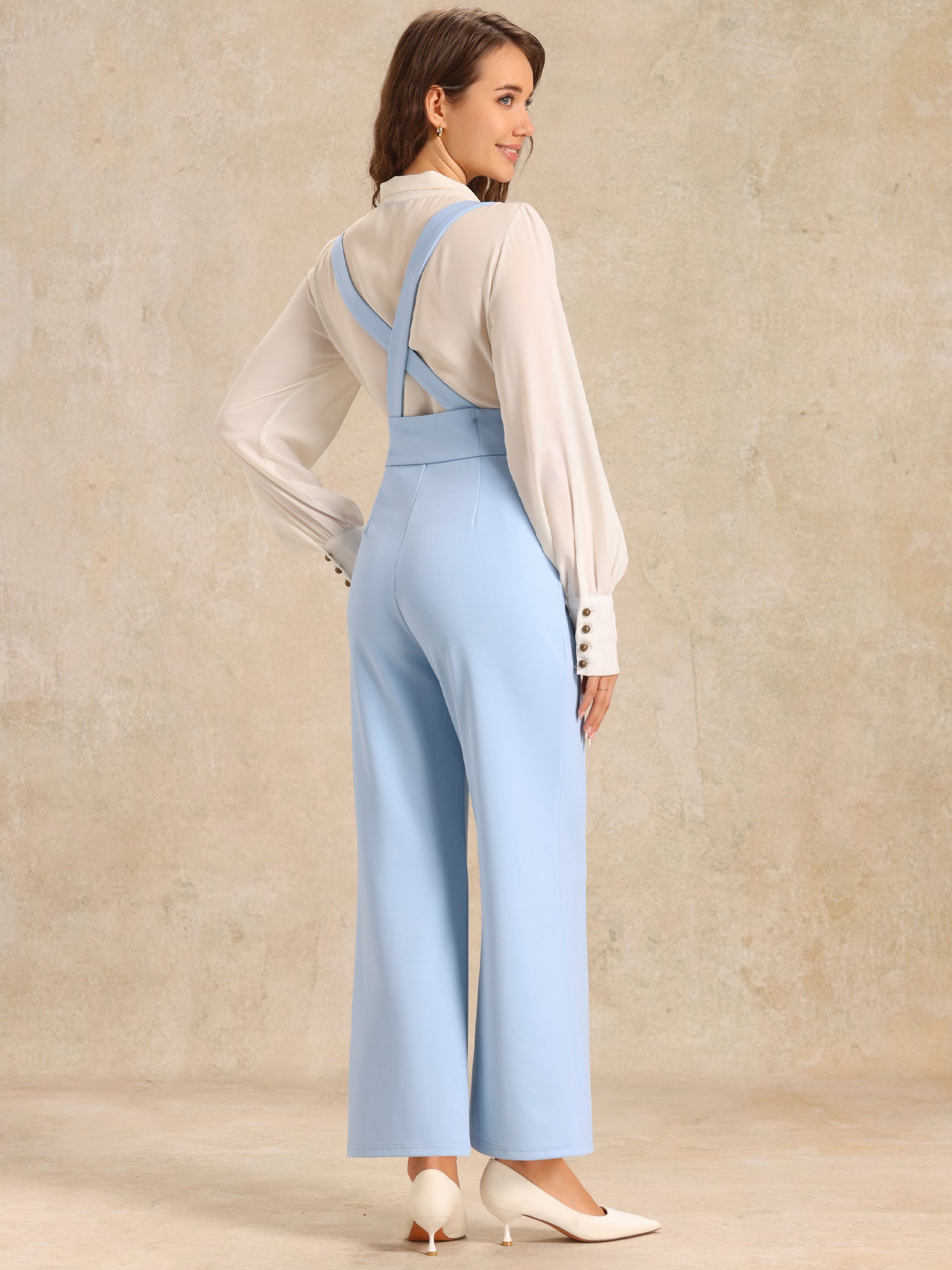 Suspira - Women’s Wide Leg Suspender Jumpsuit