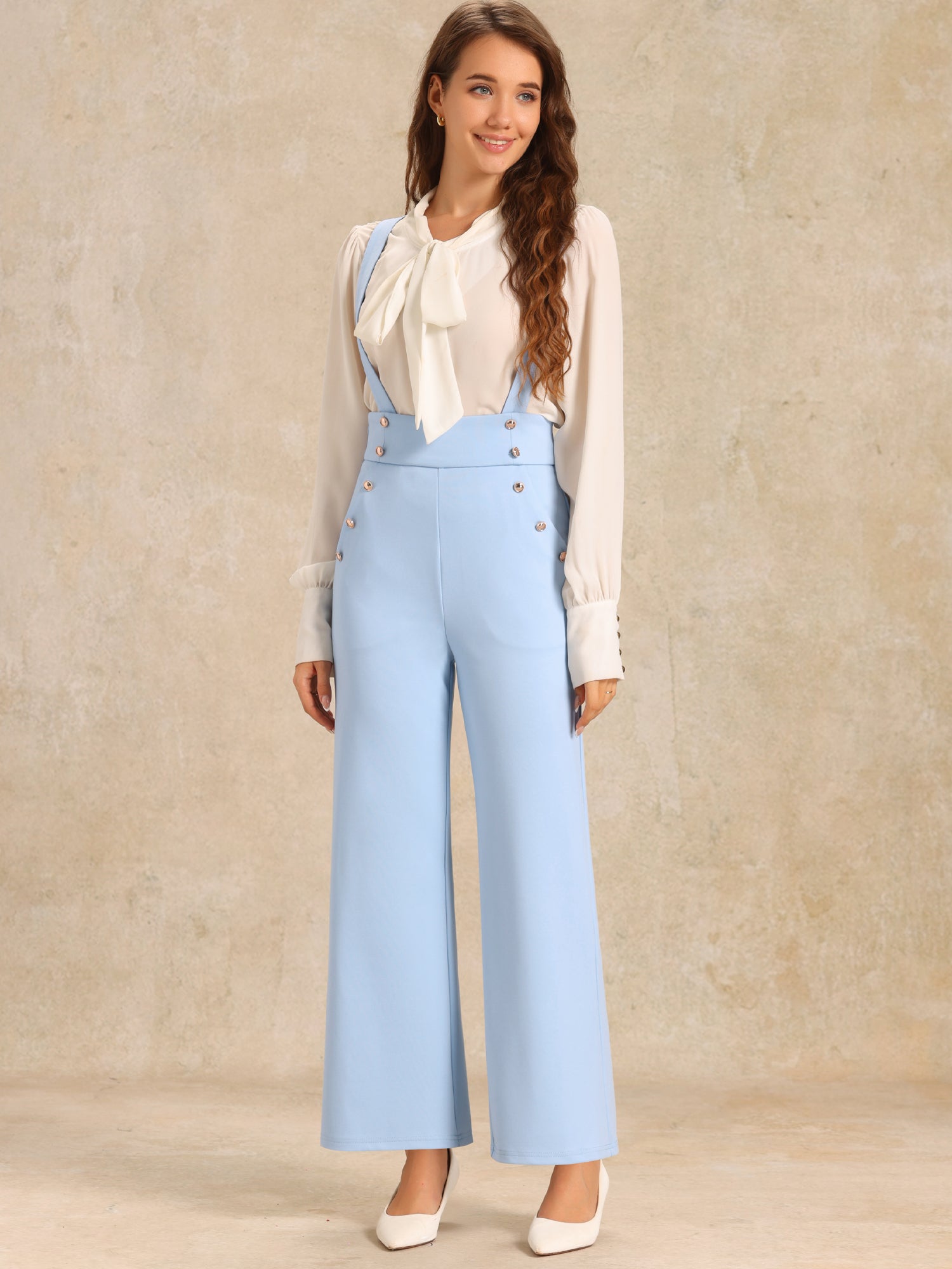 Suspira - Women’s Wide Leg Suspender Jumpsuit