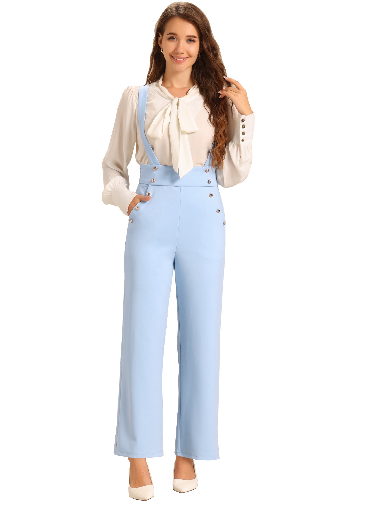 Suspira - Women’s Wide Leg Suspender Jumpsuit