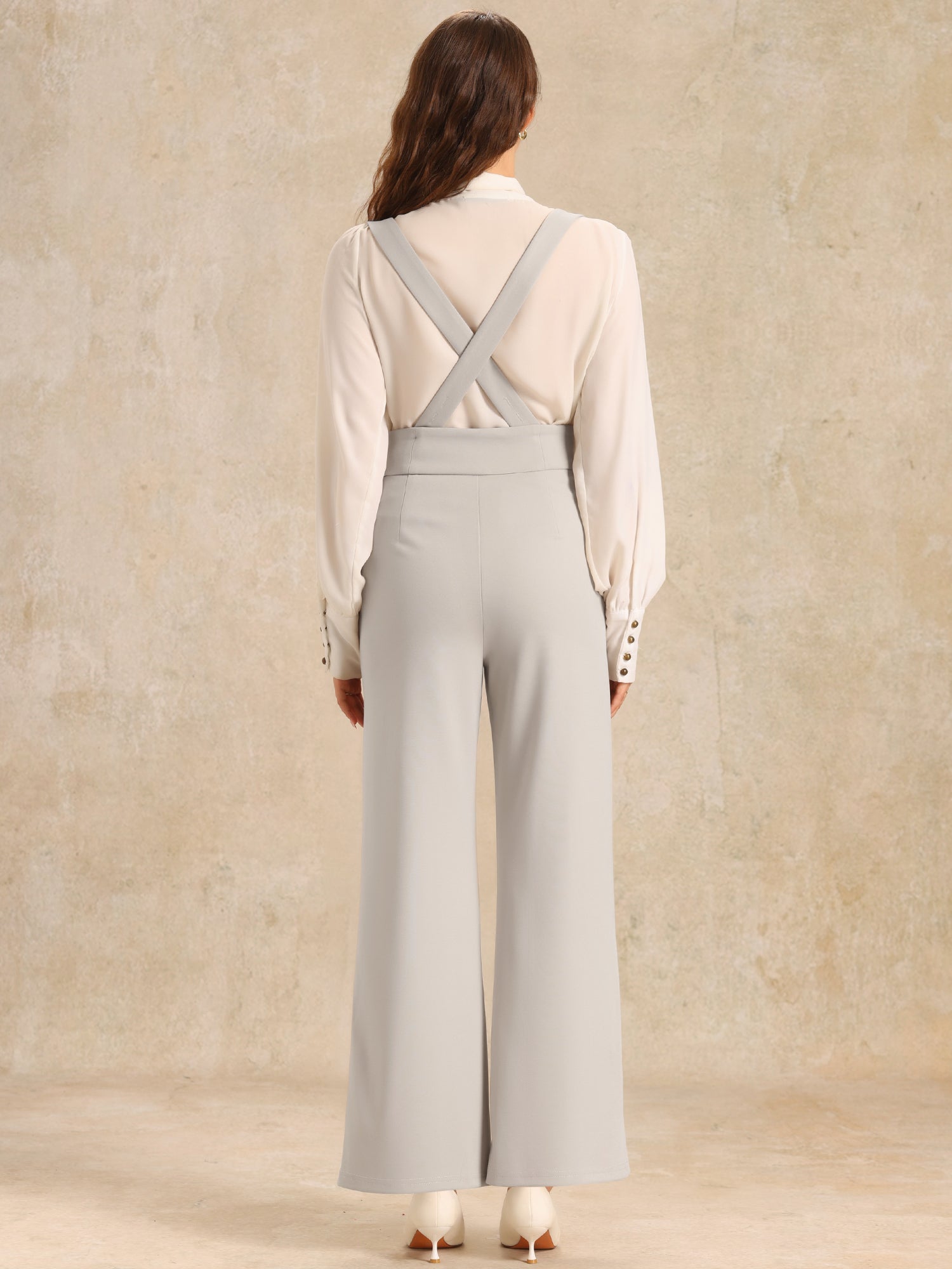 Suspira - Women’s Wide Leg Suspender Jumpsuit