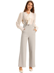 Suspira - Women’s Wide Leg Suspender Jumpsuit