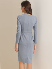Ofivella - Women’s 3/4 Sleeve Sheath Work Dress