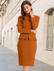 Ofivella - Women’s 3/4 Sleeve Sheath Work Dress