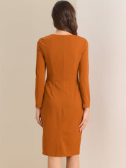 Ofivella - Women’s 3/4 Sleeve Sheath Work Dress