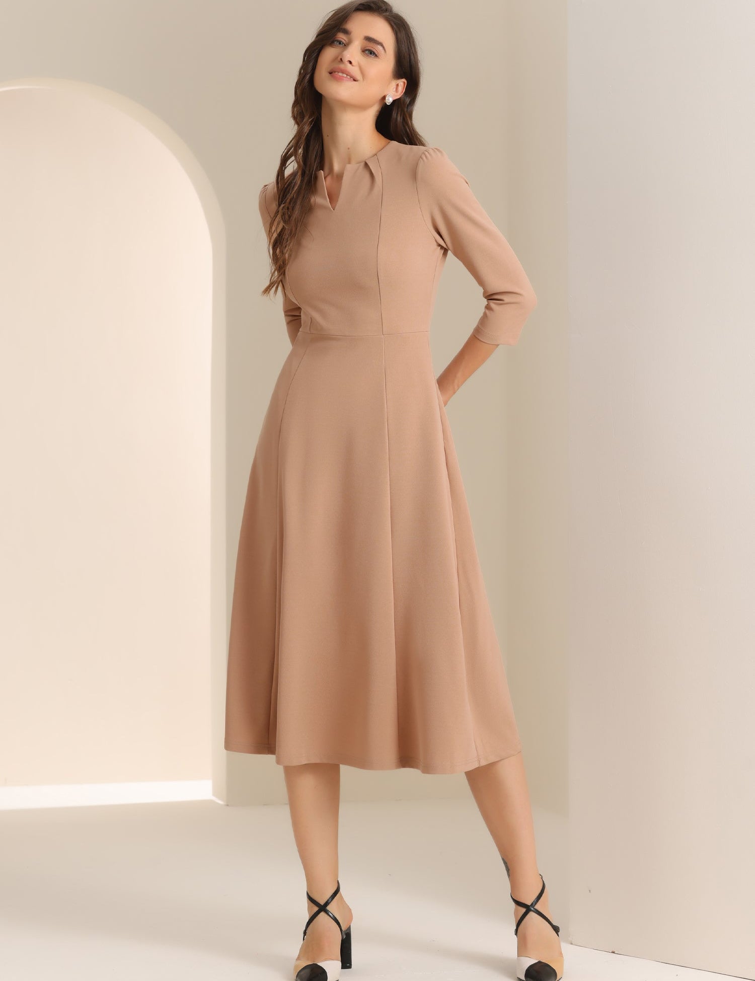 Lunavelle - Women’s A-Line Summer Midi Dress