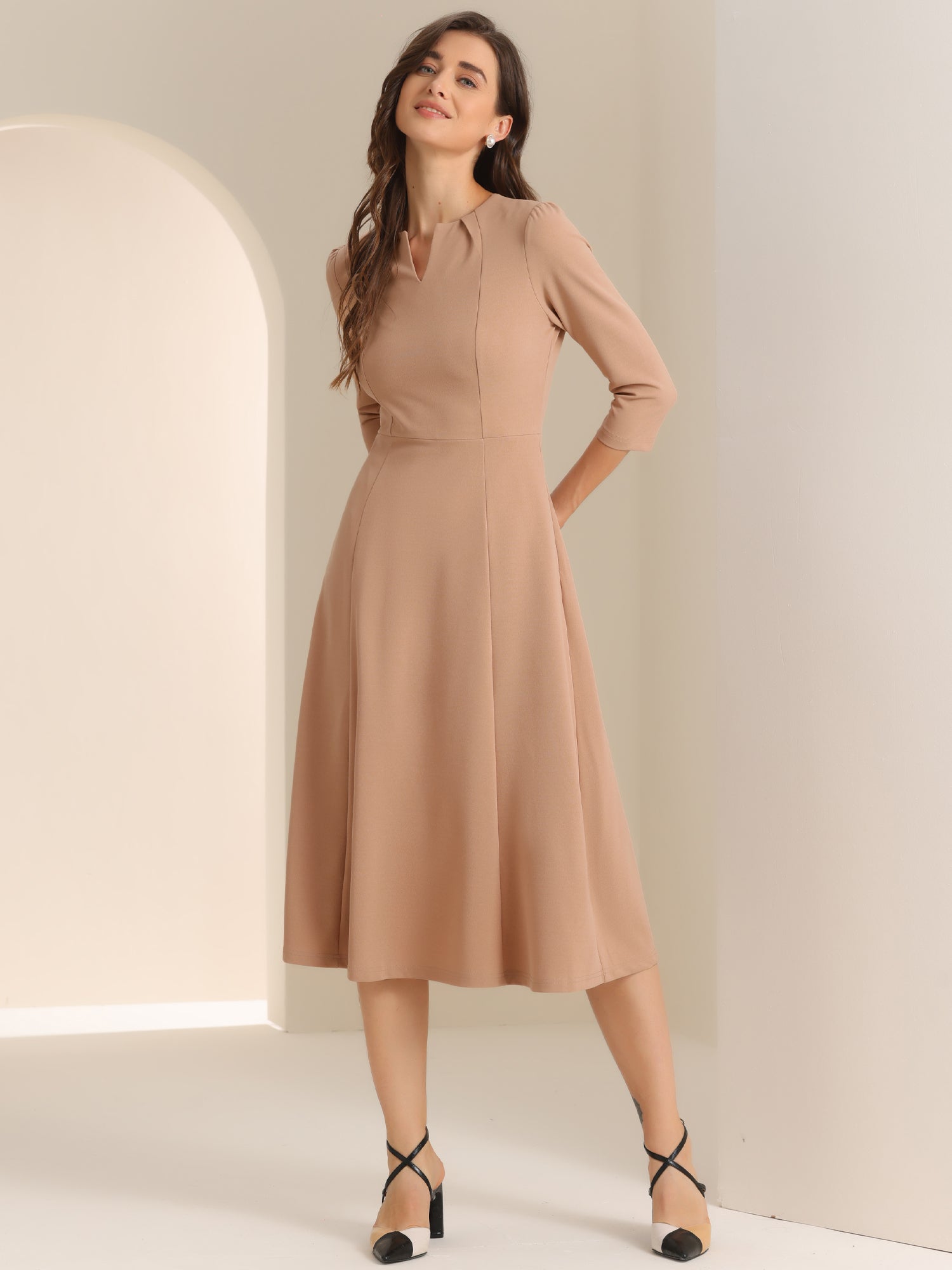 Lunavelle - Women’s A-Line Summer Midi Dress