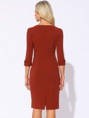 Wrapvera - Women’s Wrap Midi Dress