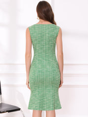Plaivella - Women’s Plaid Sleeveless Bodycon Dress