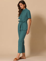 Velmira – Women’s Cotton Cargo Tie-Waist Jumpsuit