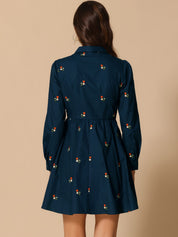Embrovella - Women’s Embroidered Cotton Mini Dress