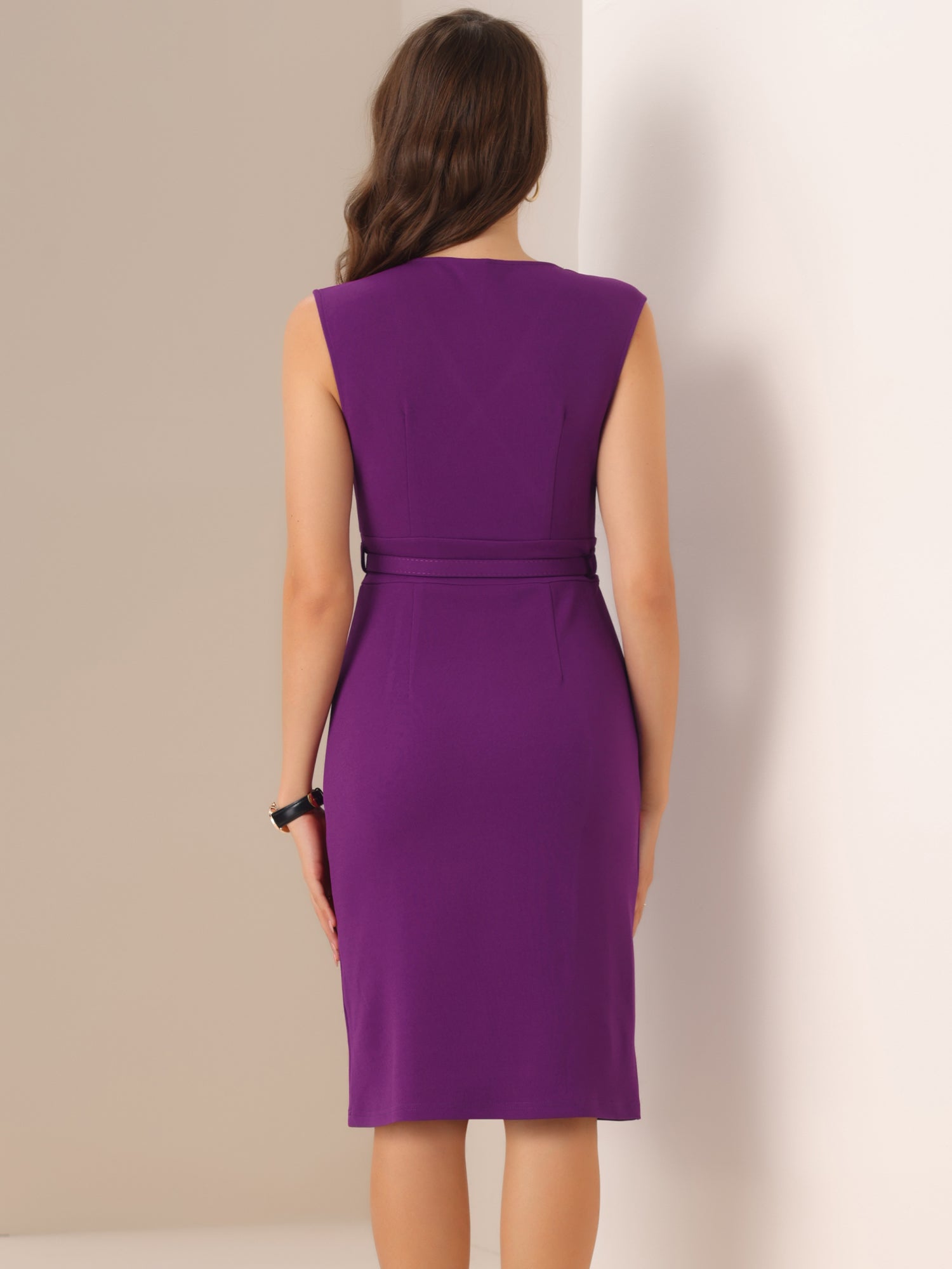 Slevara - Women’s Sleeveless Bodycon Work Dress