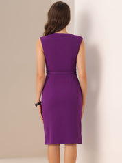 Slevara - Women’s Sleeveless Bodycon Work Dress