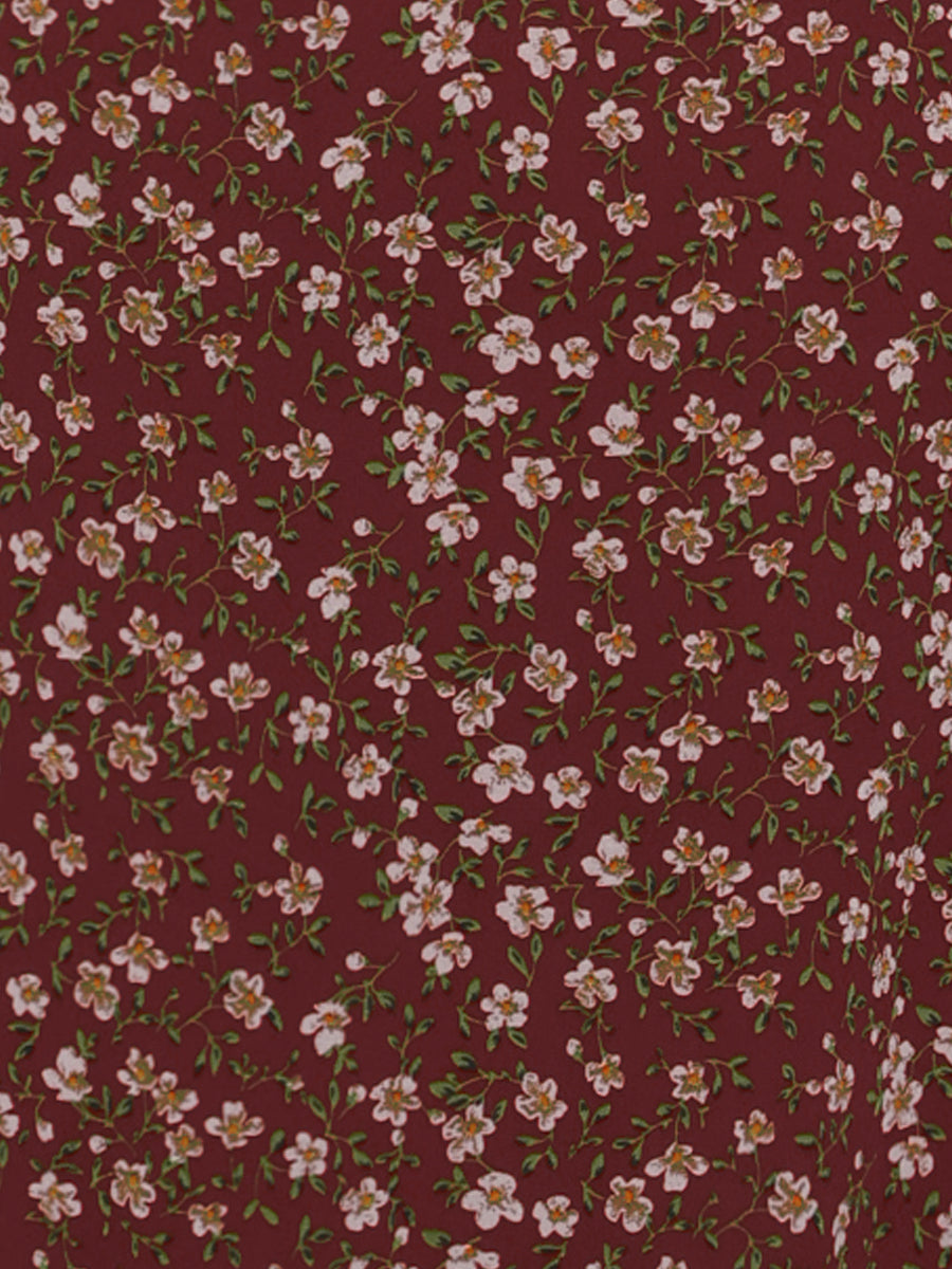 Florvessa - Women’s Floral A-Line Midi Dress