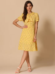 Petrella - Women’s Floral Peter Pan Collar Dress