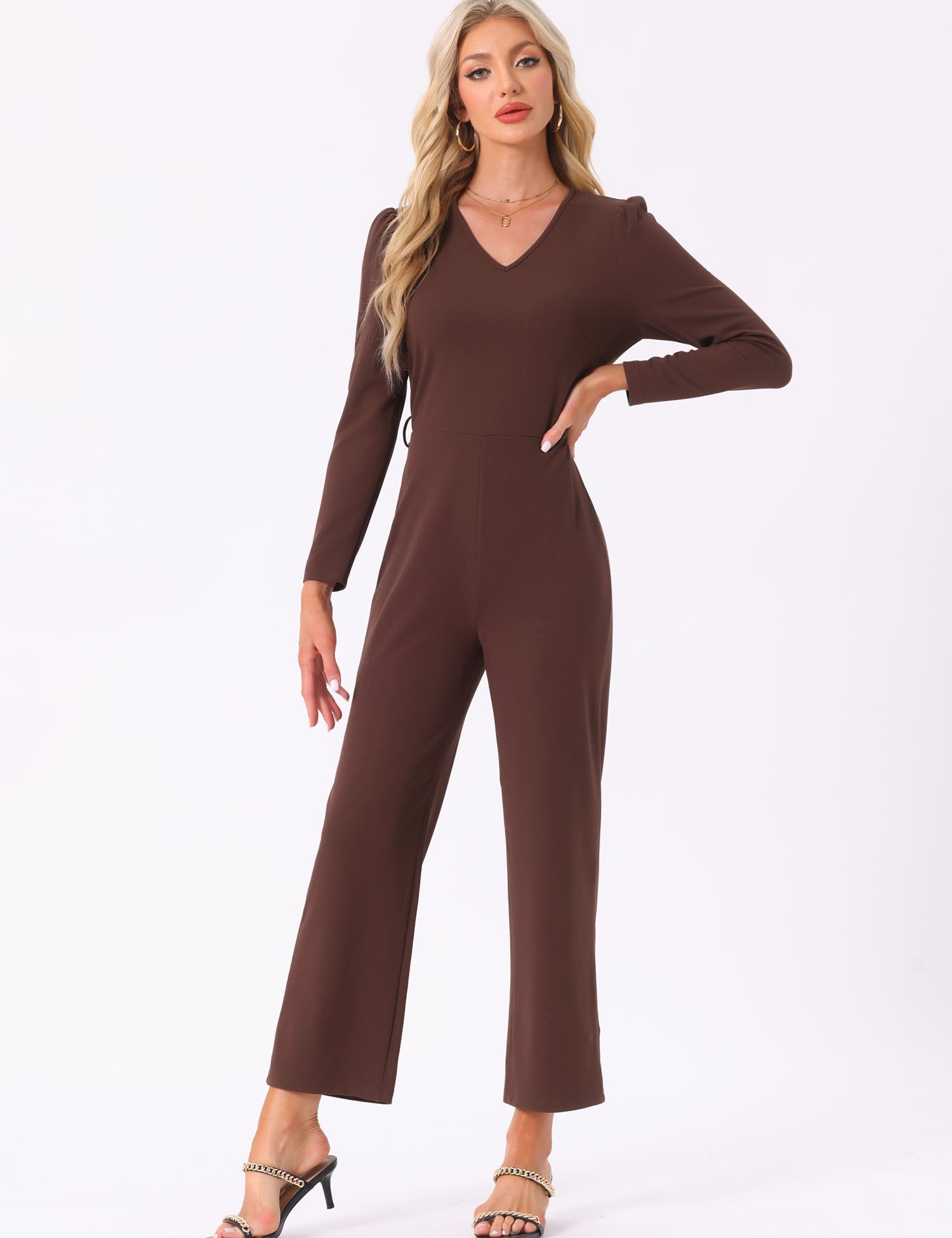 Velmora - Women’s High Neck Long Sleeve Dress