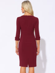 Wrapvera - Women’s Wrap Midi Dress