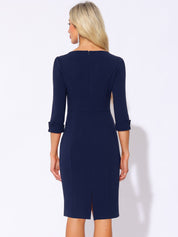 Wrapvera - Women’s Wrap Midi Dress