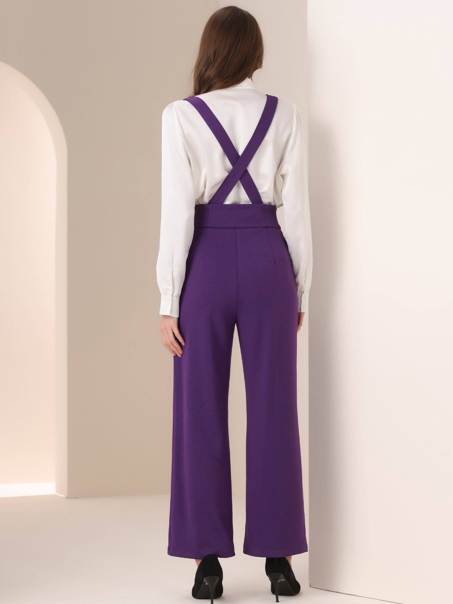 Suspira - Women’s Wide Leg Suspender Jumpsuit