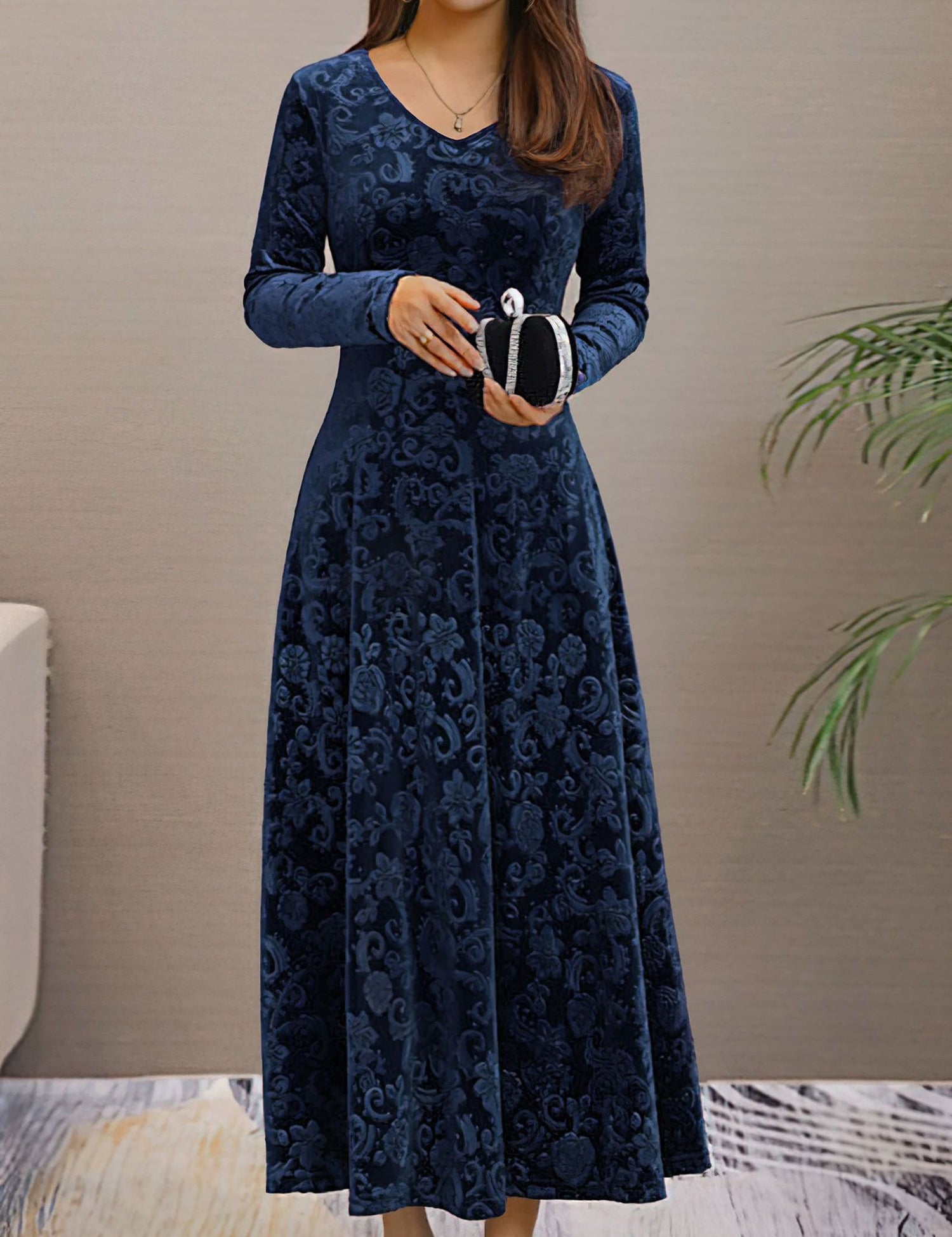 Floressa - Women’s Long Sleeve Floral Dress