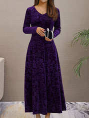Floressa - Women’s Long Sleeve Floral Dress