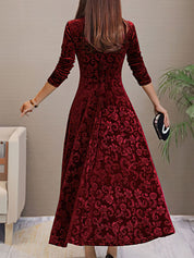 Floressa - Women’s Long Sleeve Floral Dress