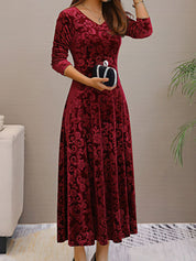 Floressa - Women’s Long Sleeve Floral Dress