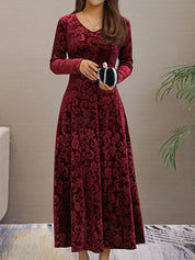 Floressa - Women’s Long Sleeve Floral Dress