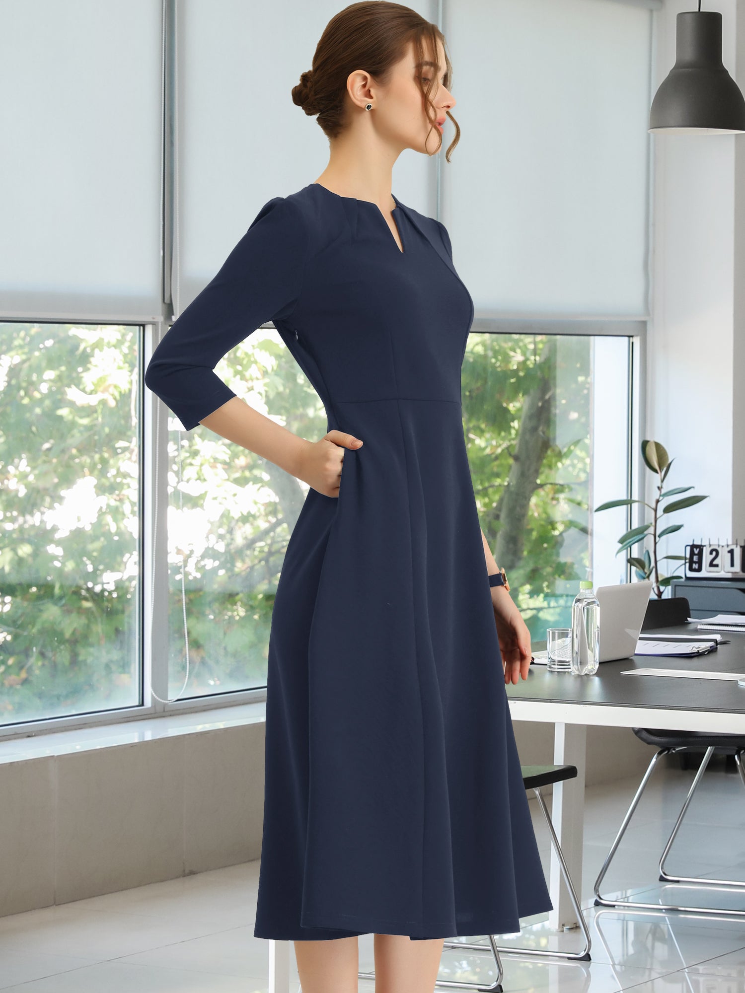 Lunavelle - Women’s A-Line Summer Midi Dress