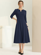 Lunavelle - Women’s A-Line Summer Midi Dress