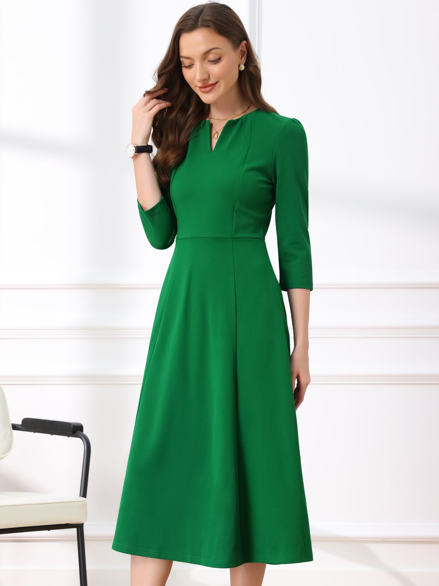 Lunavelle - Women’s A-Line Summer Midi Dress