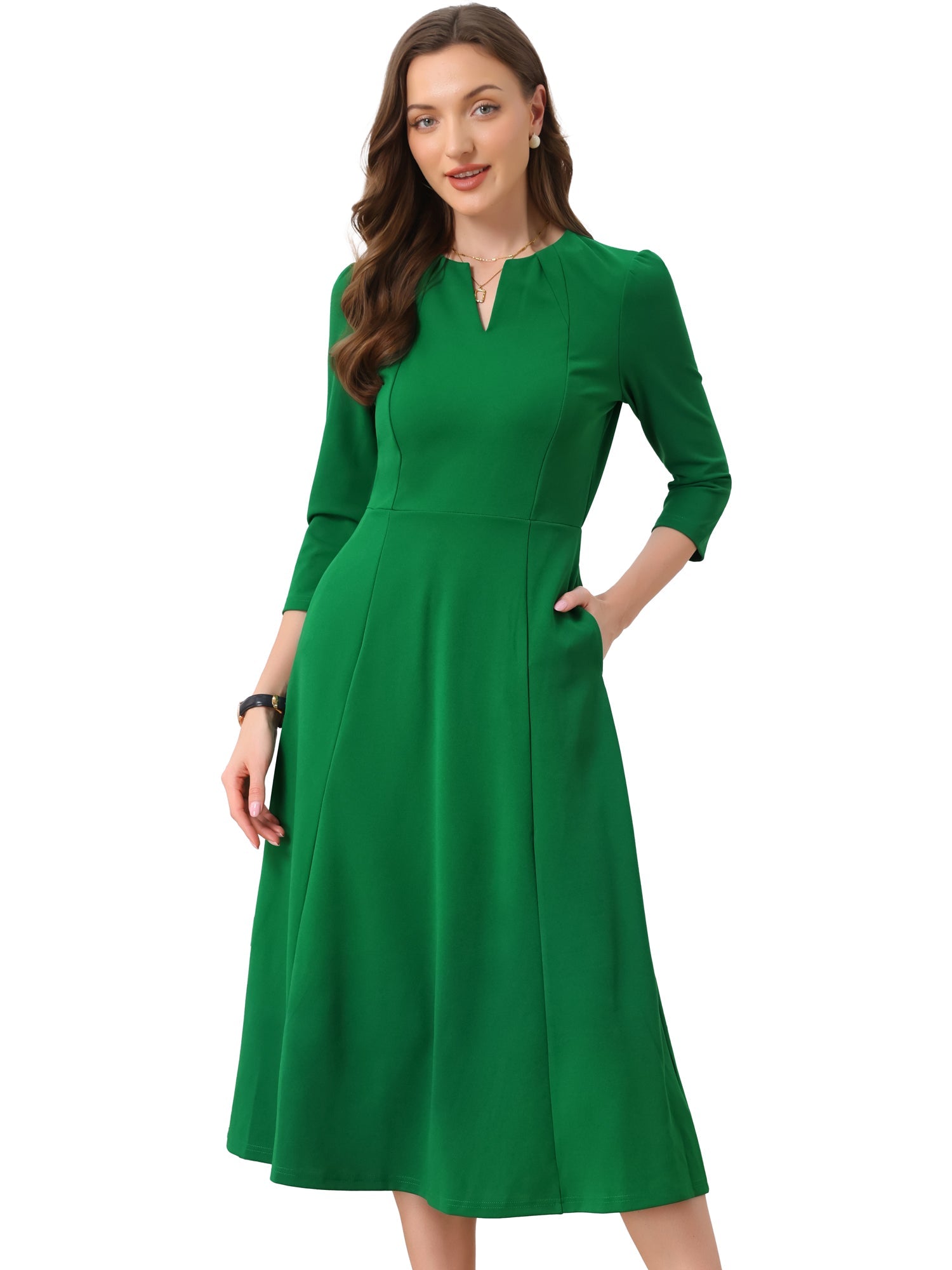 Lunavelle - Women’s A-Line Summer Midi Dress