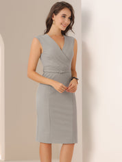 Slevara - Women’s Sleeveless Bodycon Work Dress