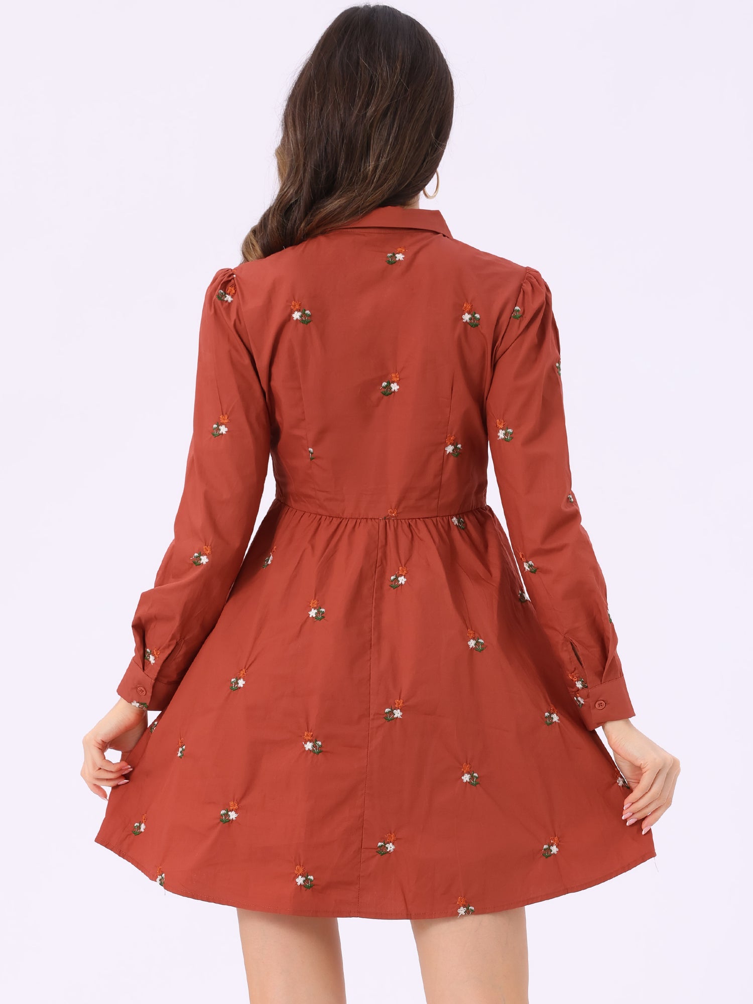 Embrovella - Women’s Embroidered Cotton Mini Dress