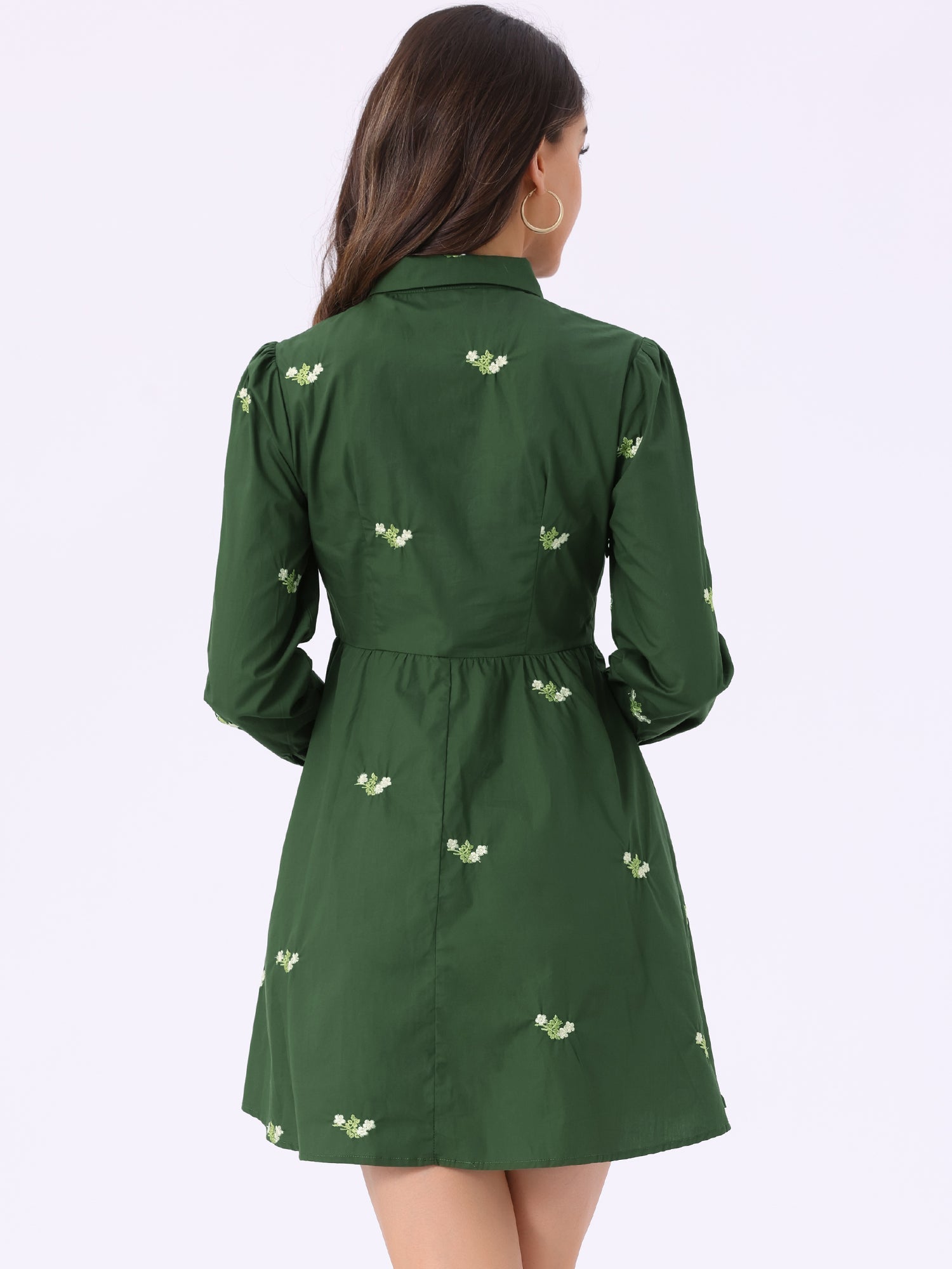 Embrovella - Women’s Embroidered Cotton Mini Dress