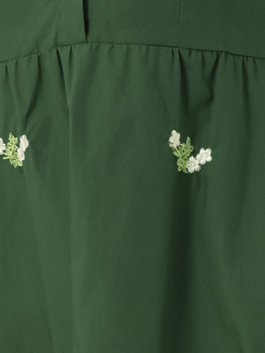 Embrovella - Women’s Embroidered Cotton Mini Dress