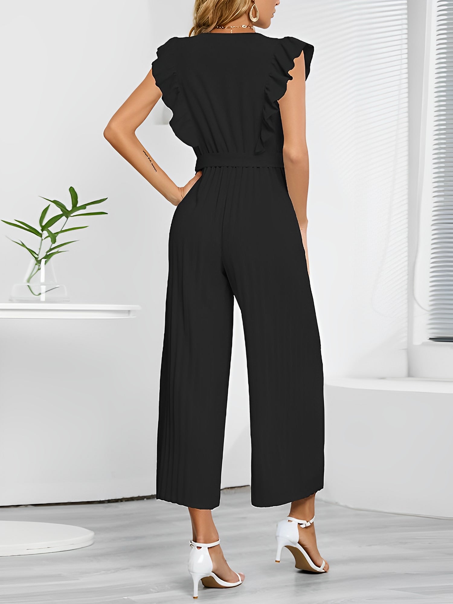 Ceravexa - Women’s Cap Sleeve Cocktail Jumpsuit