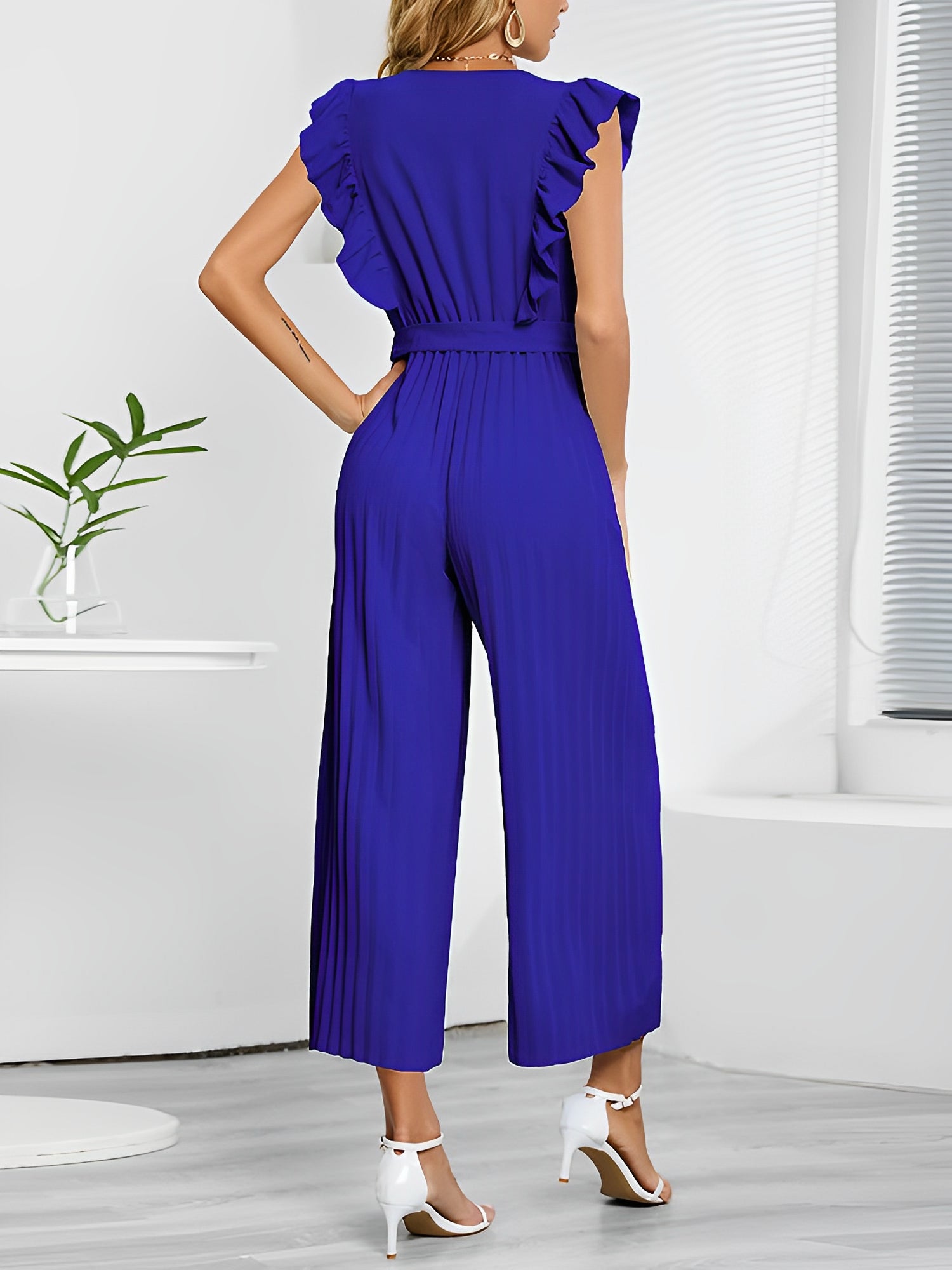 Ceravexa - Women’s Cap Sleeve Cocktail Jumpsuit